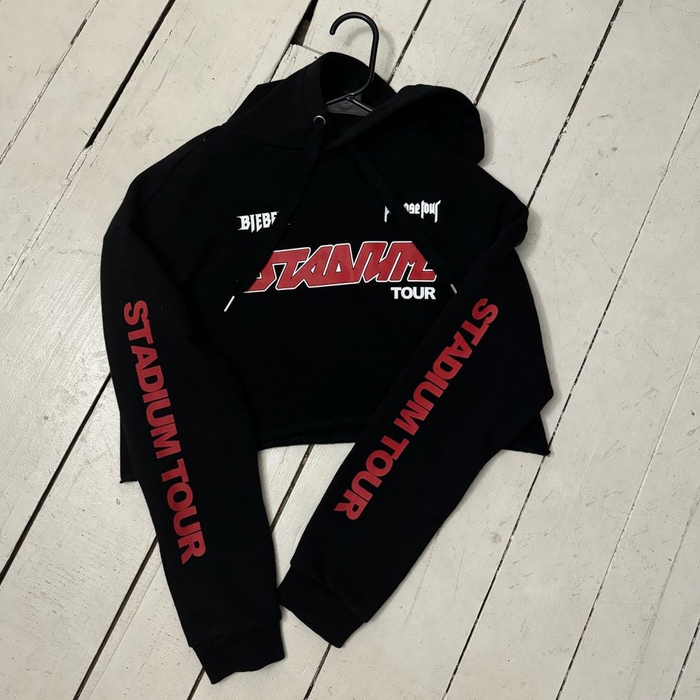Justin Bieber Purpose Stadium Tour Cropped Hoodie